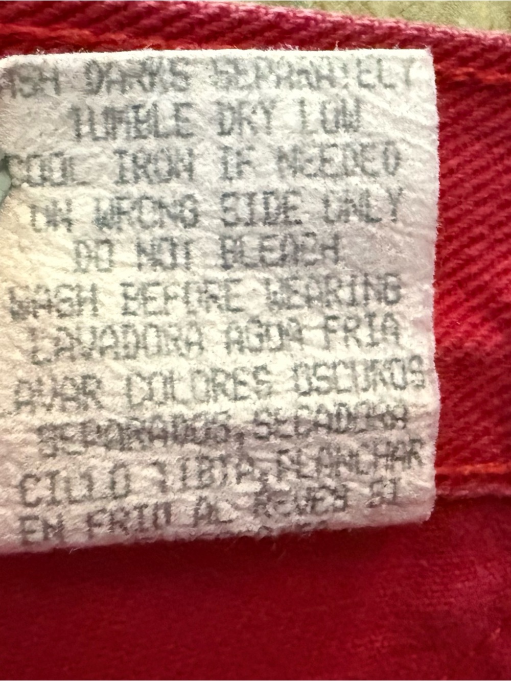 Vintage 90s Ozark Mountain Red Western Jeans – Faux Leather Trim – Straight Leg - Picture 8 of 10